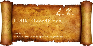 Ludik Kleopátra névjegykártya